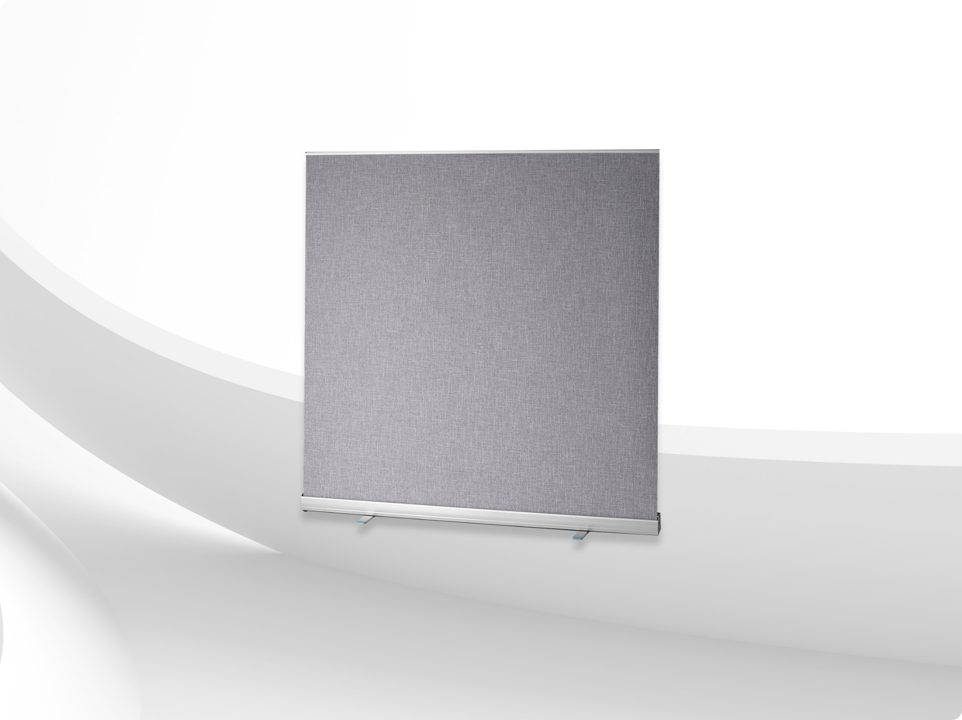 Retractable Privacy Screen Room Divider - Light Grey