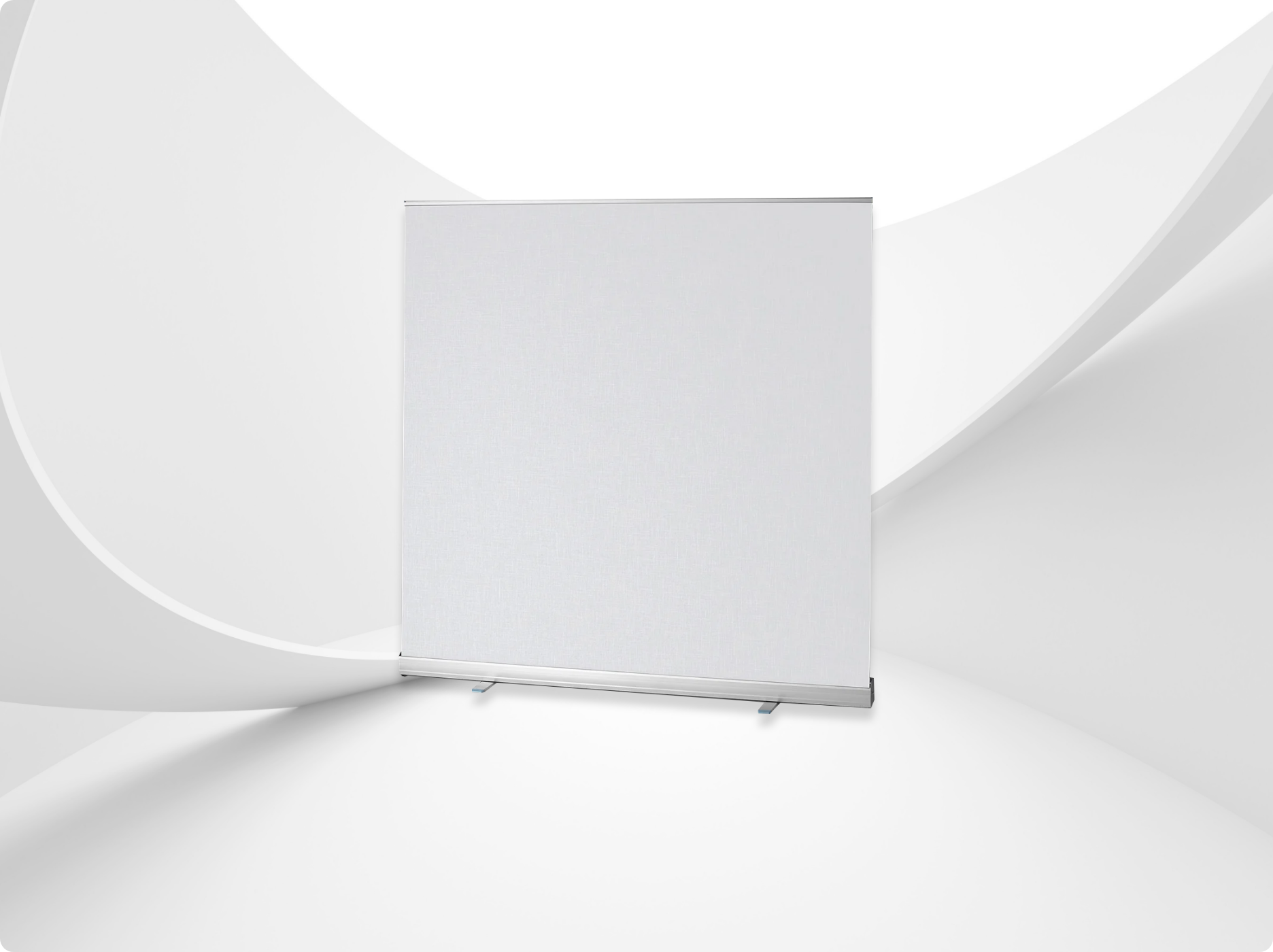 Retractable Privacy Screen Room Divider - White